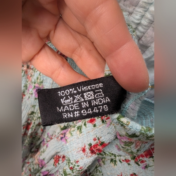 Sparkle Thread & Floral Print Maxi Dress - Picture 6 of 9